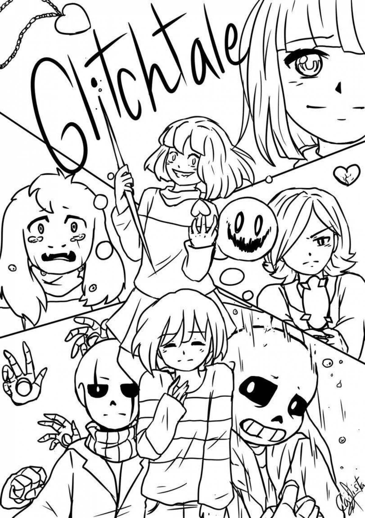 Fun undertail chara coloring page