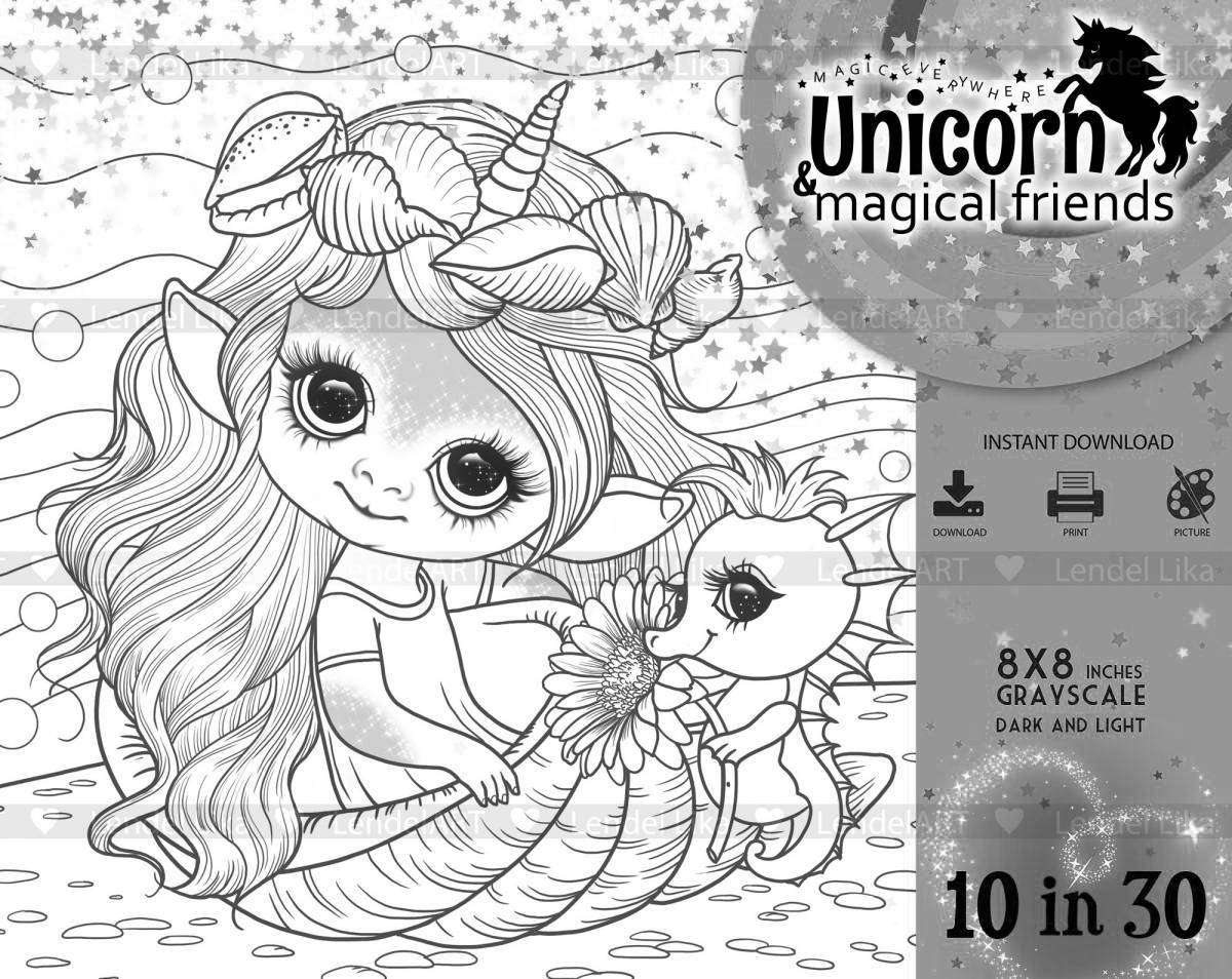 Enchantimals unicorn coloring page