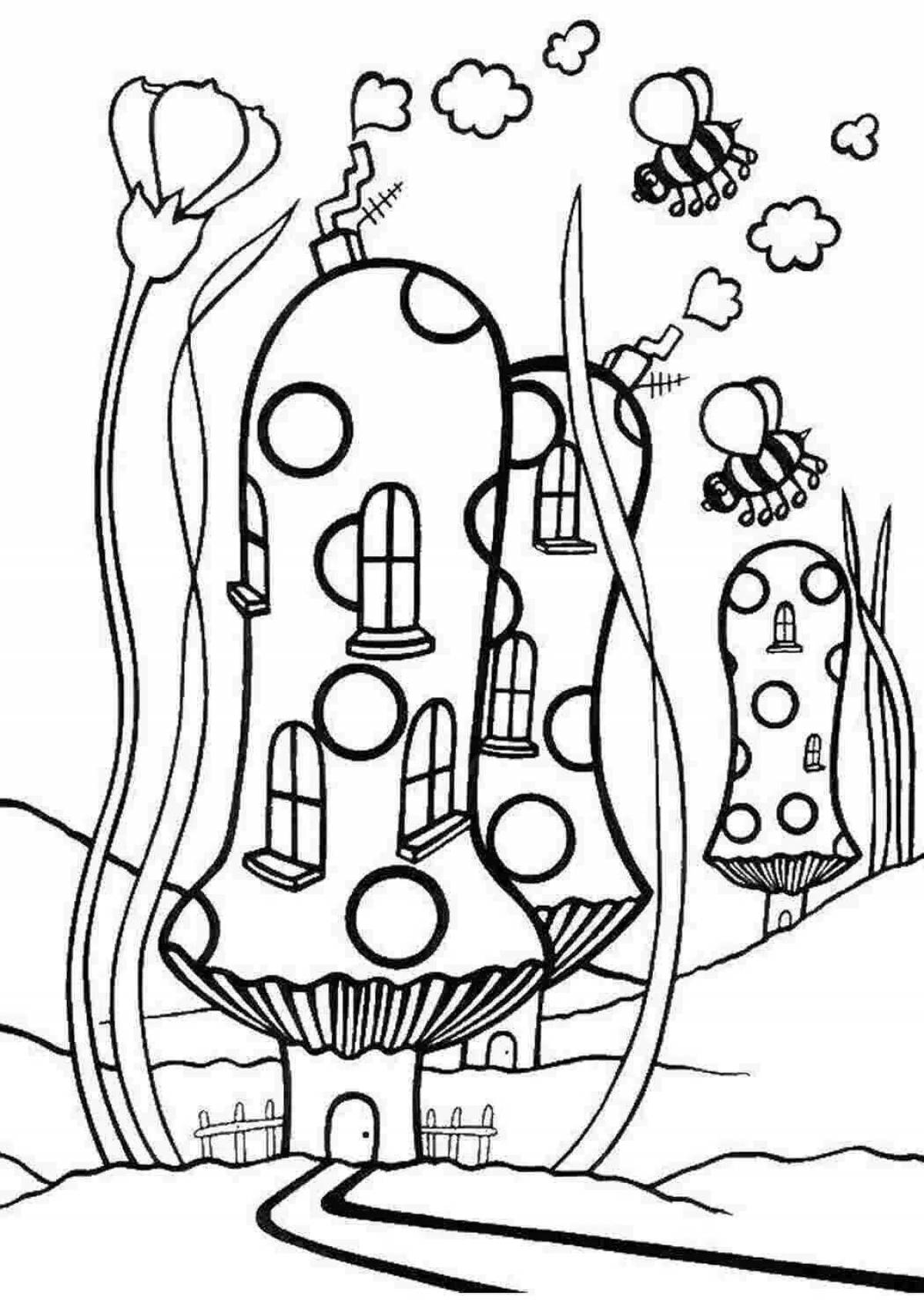 Photo Luxury coloring amazing buildings