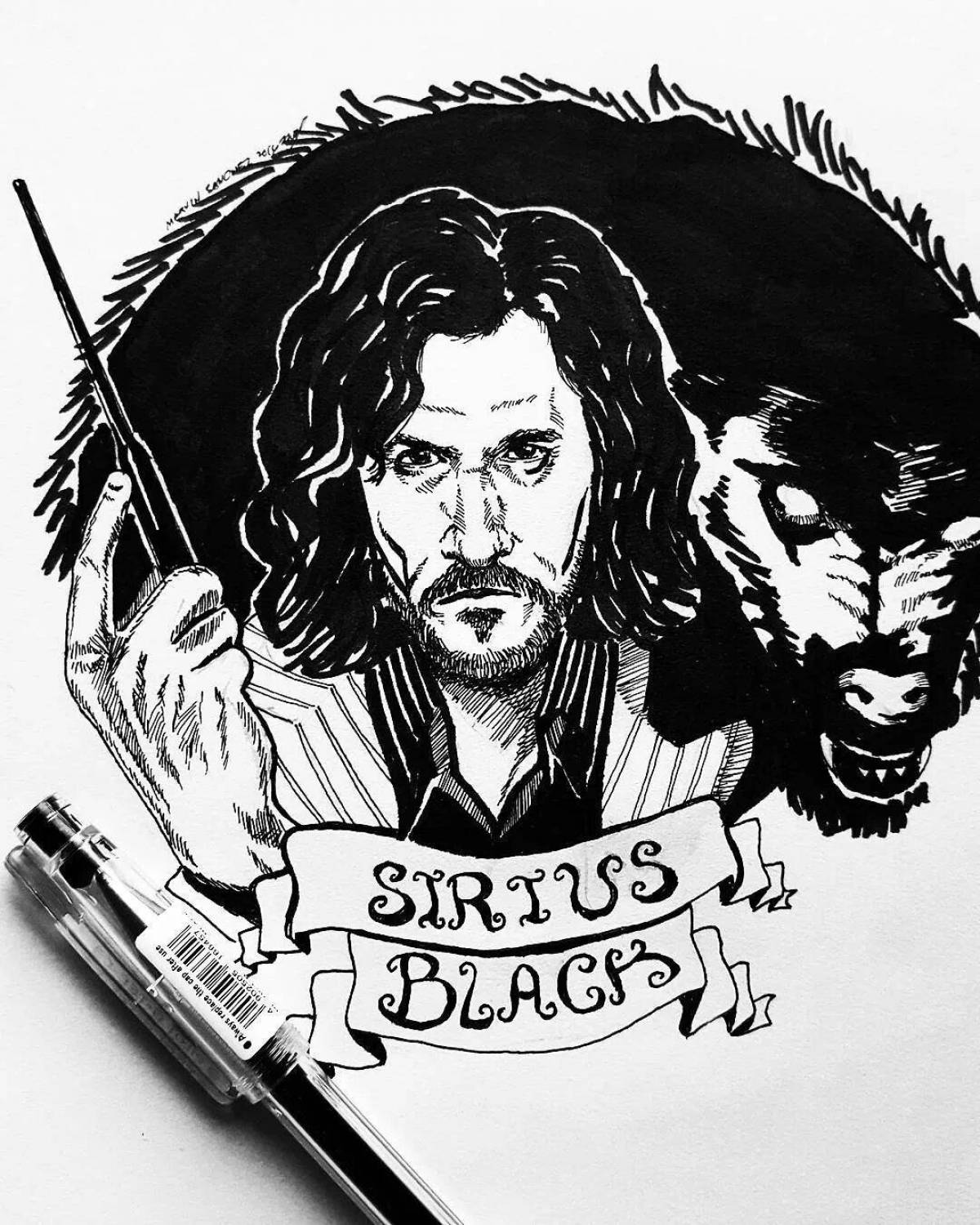 Sirius Black colorful coloring page