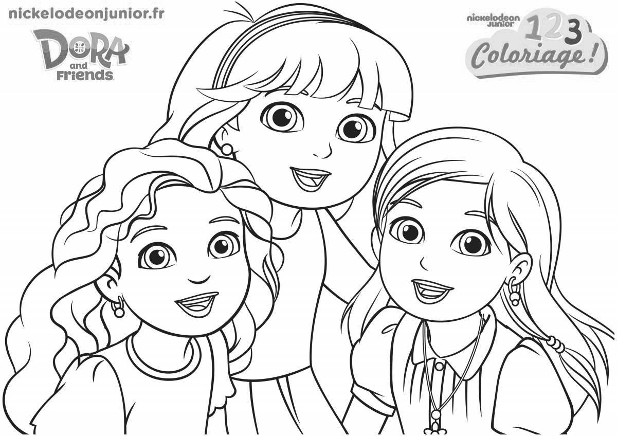 Animated coloring dora singer