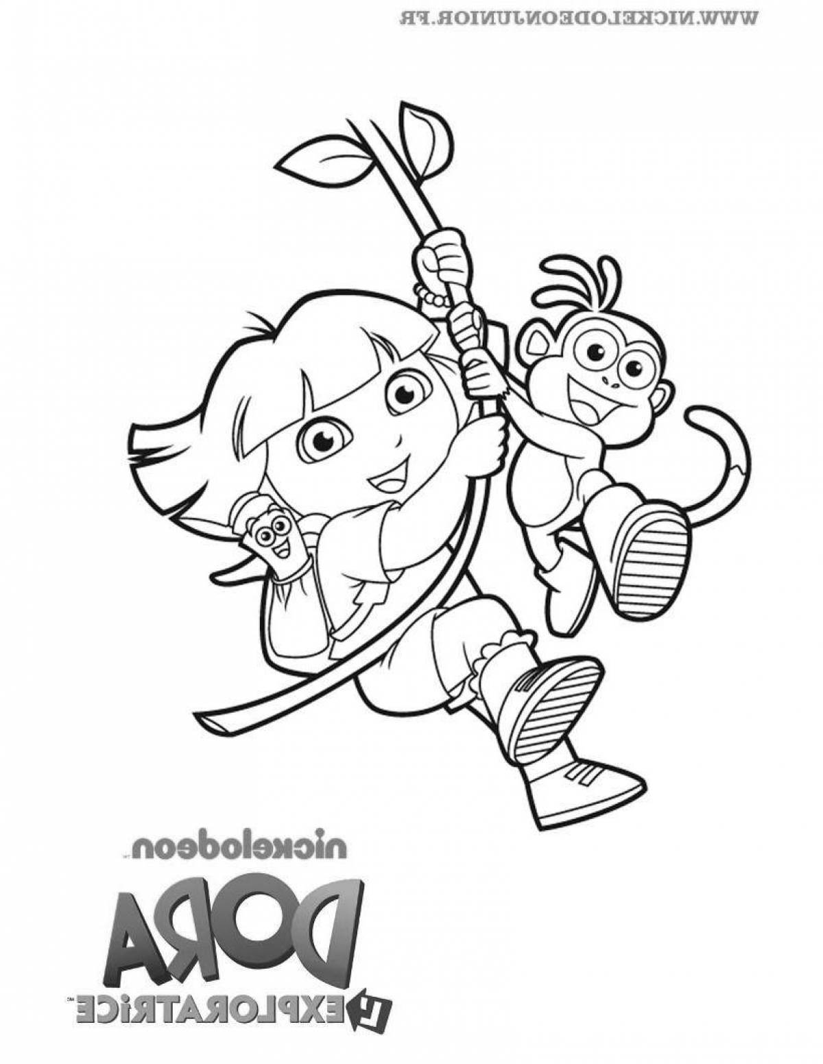 Living dora singer coloring page