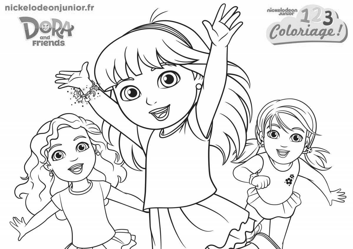 Dora singer's vibrant coloring page