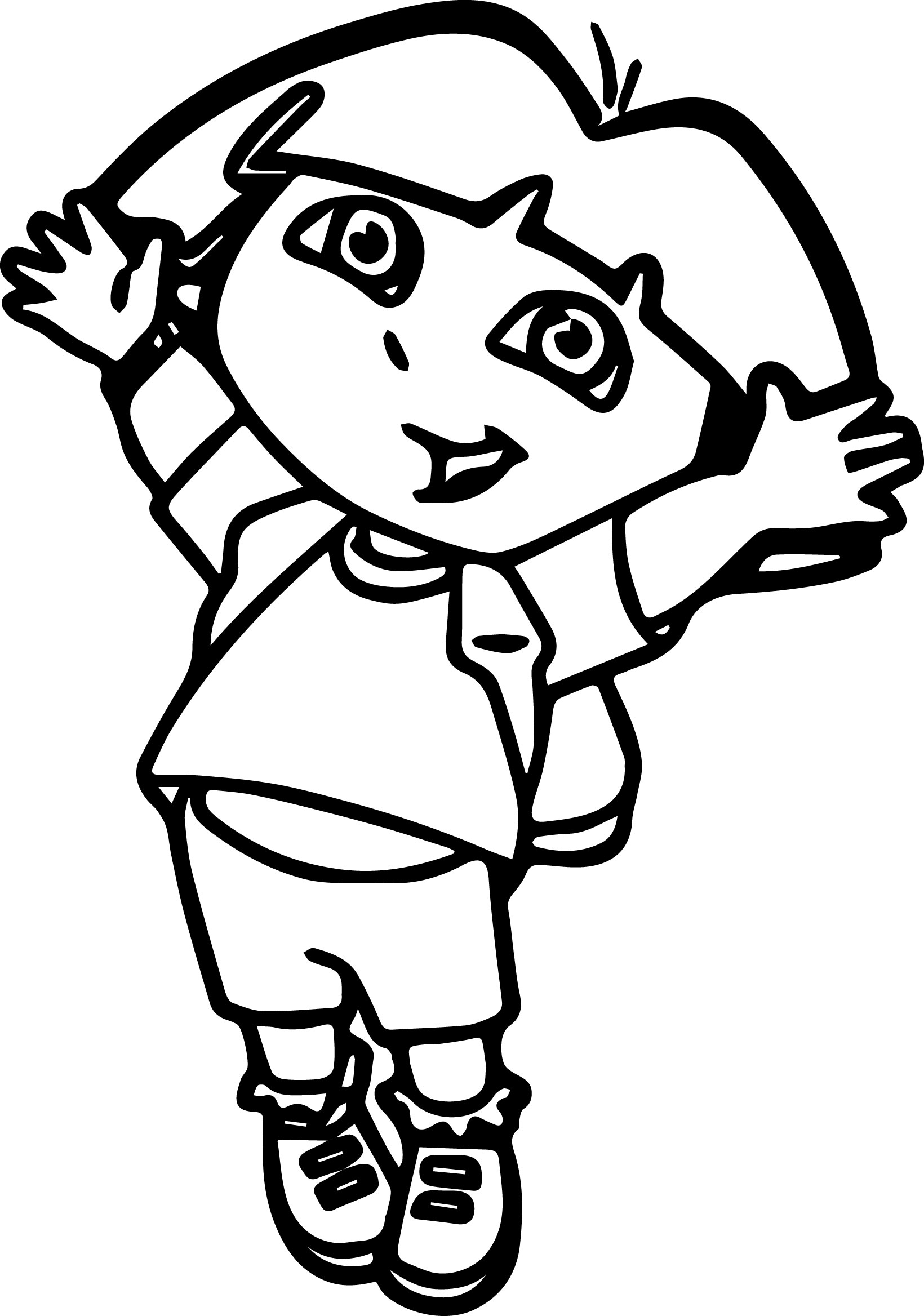 Coloring page gorgeous dora the singer