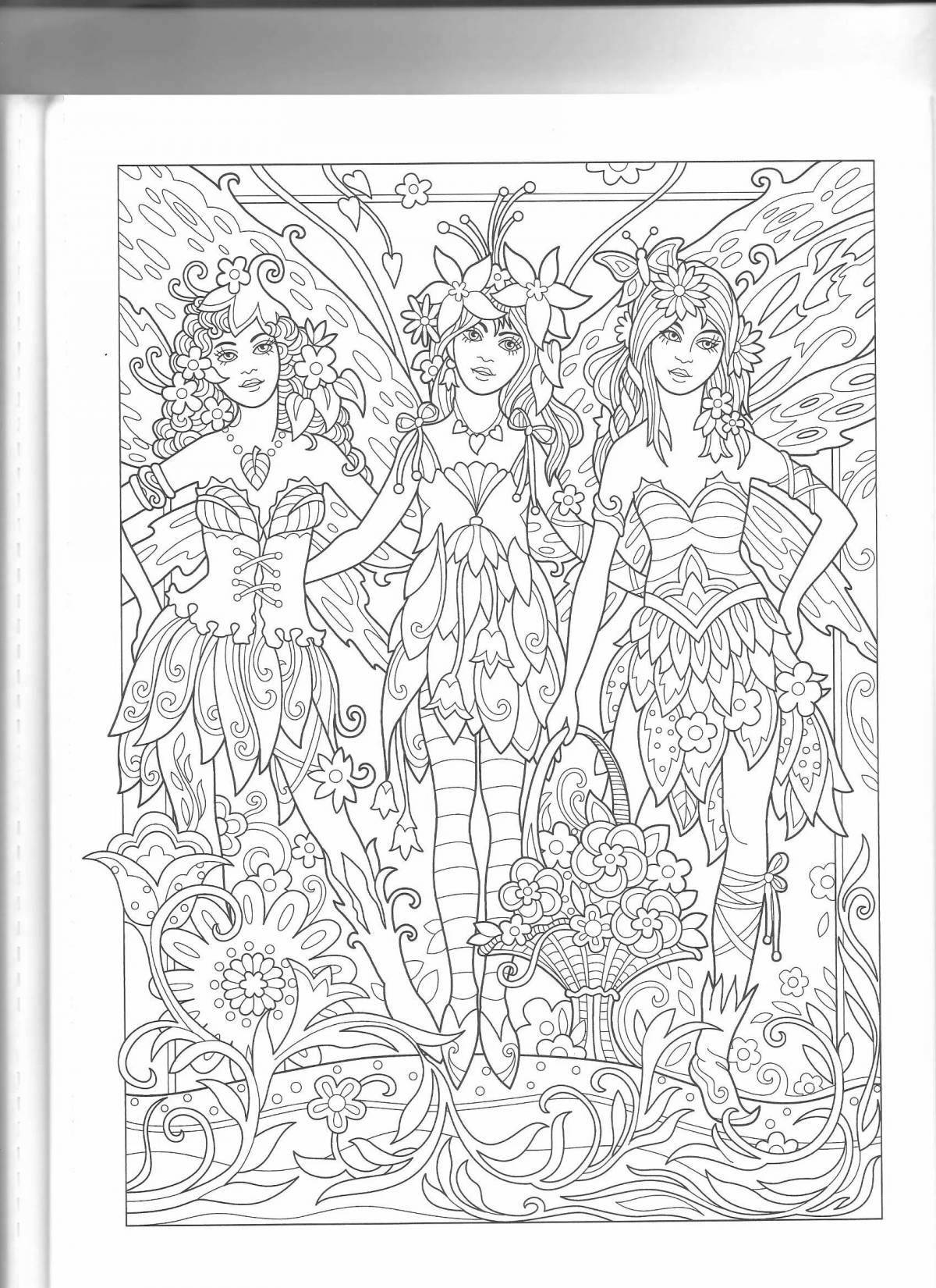 Bright lego elves coloring book