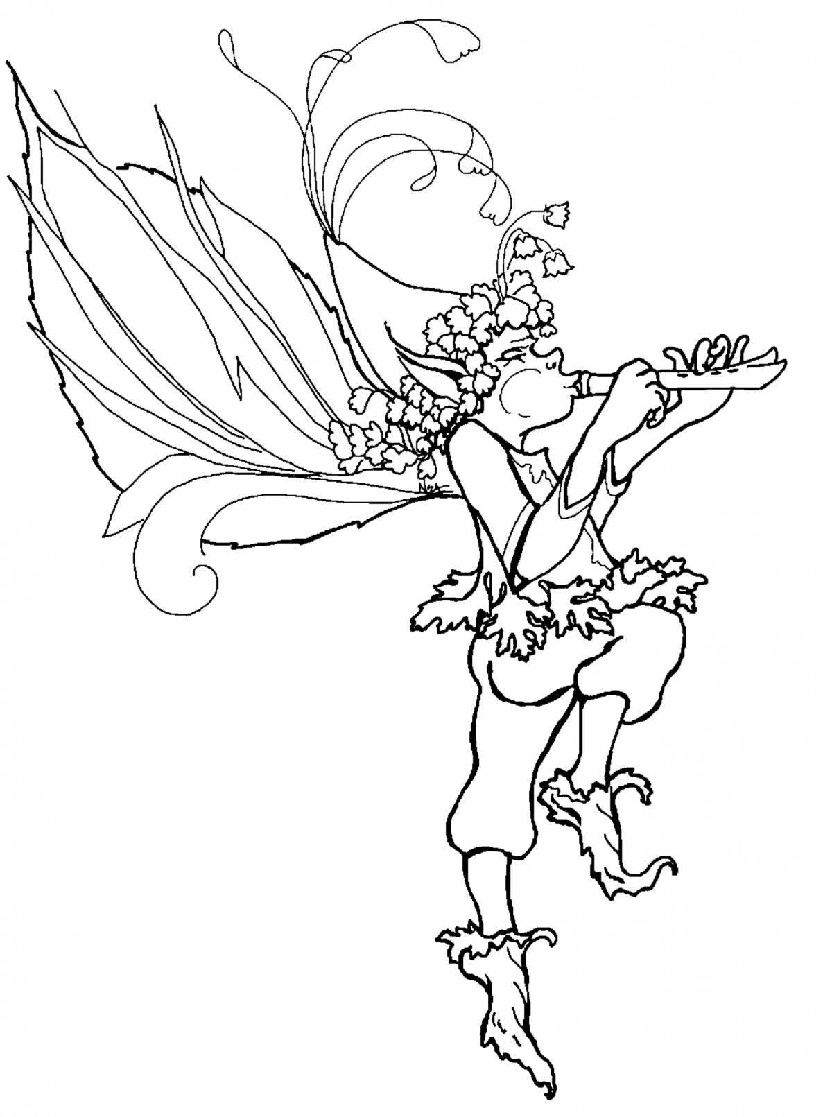 Lego elves playful coloring page