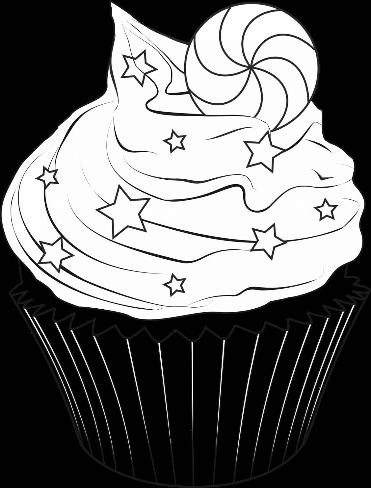 Gorgeous cake coloring page