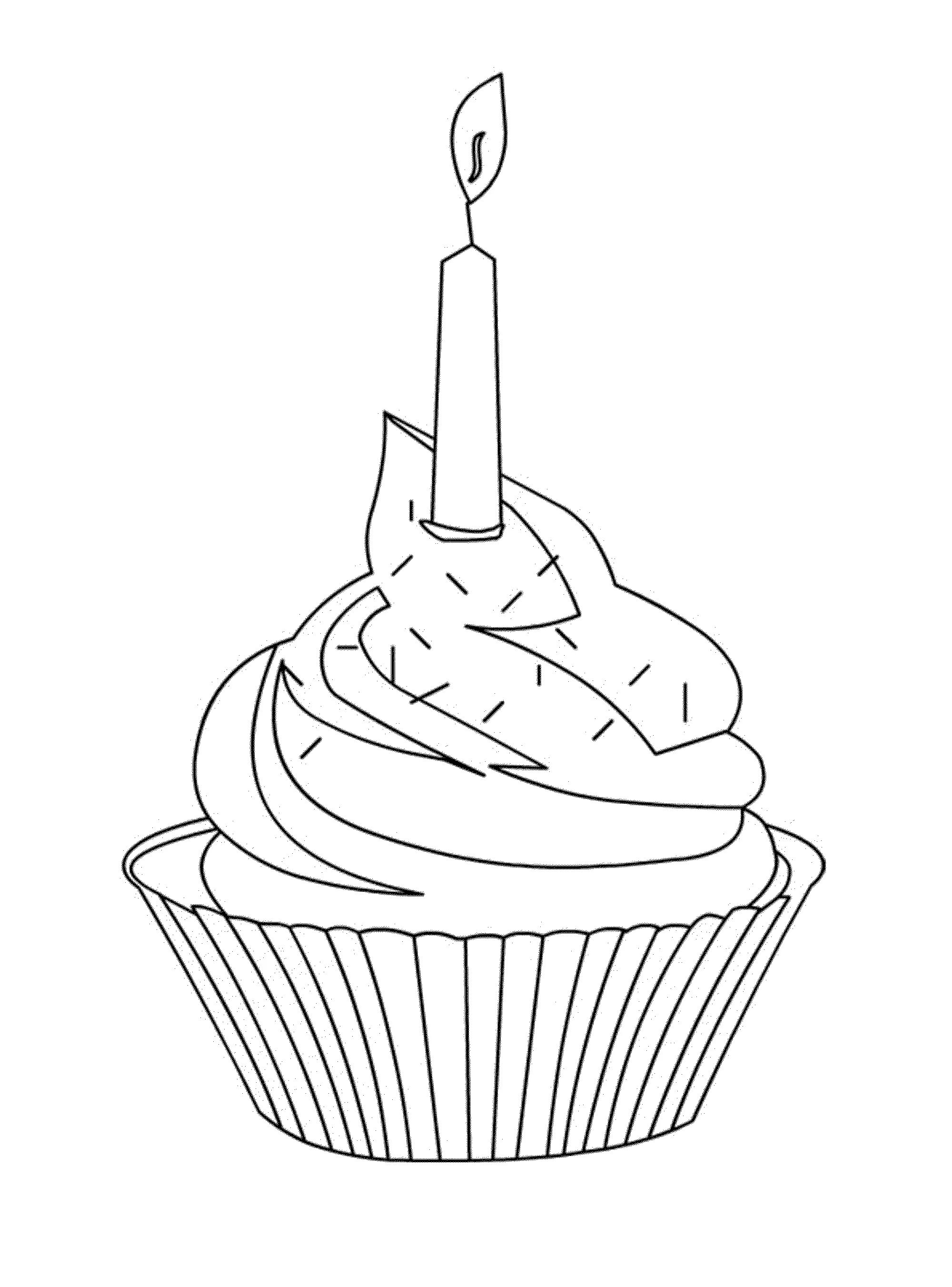 Coloring book shining cake