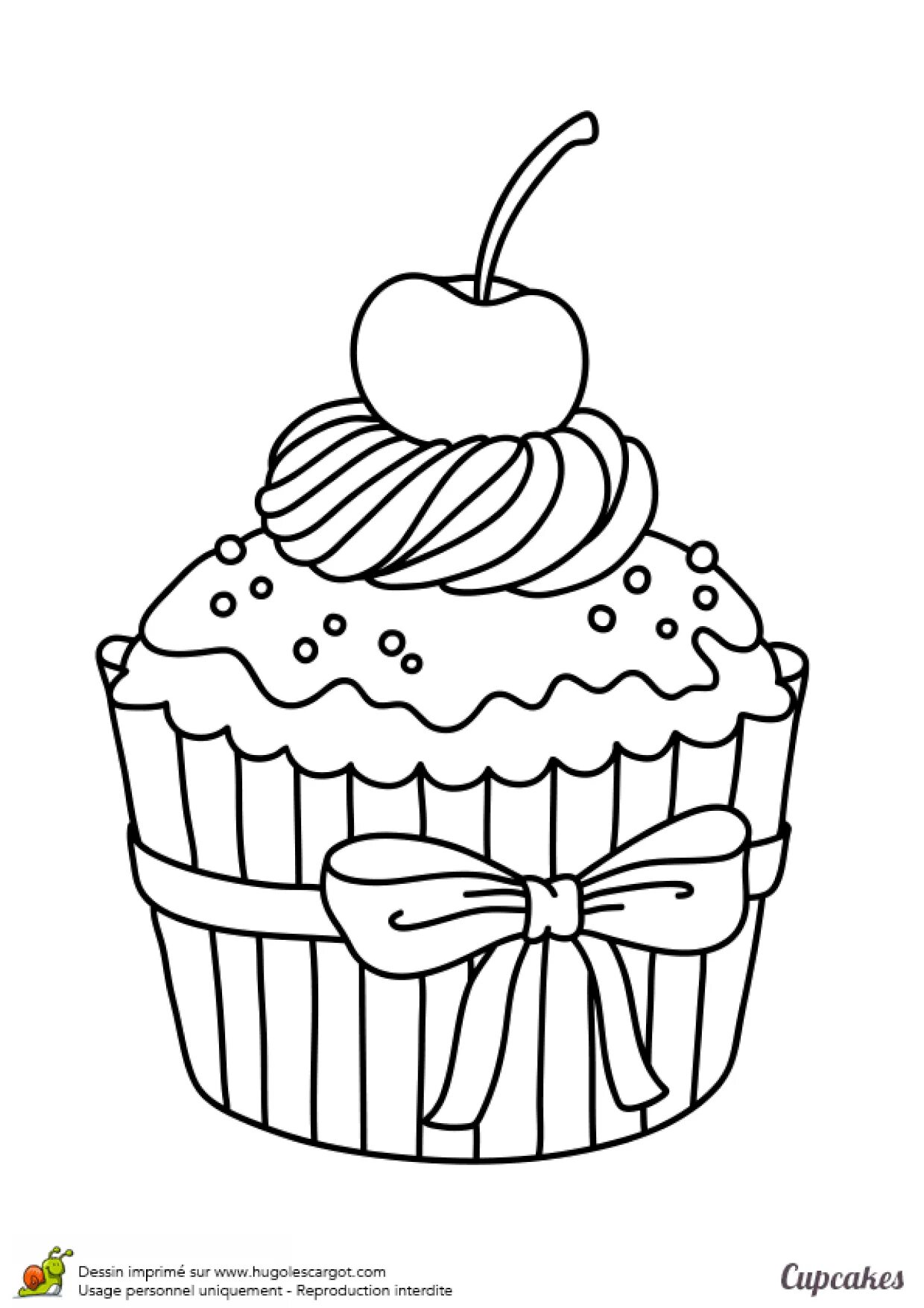 Glitter cake coloring page
