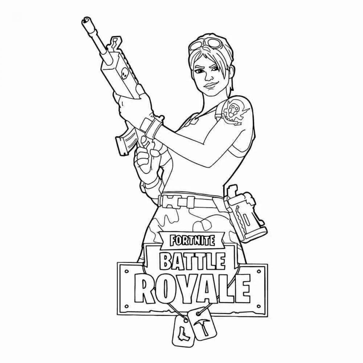 Majestic fortnite miner coloring page