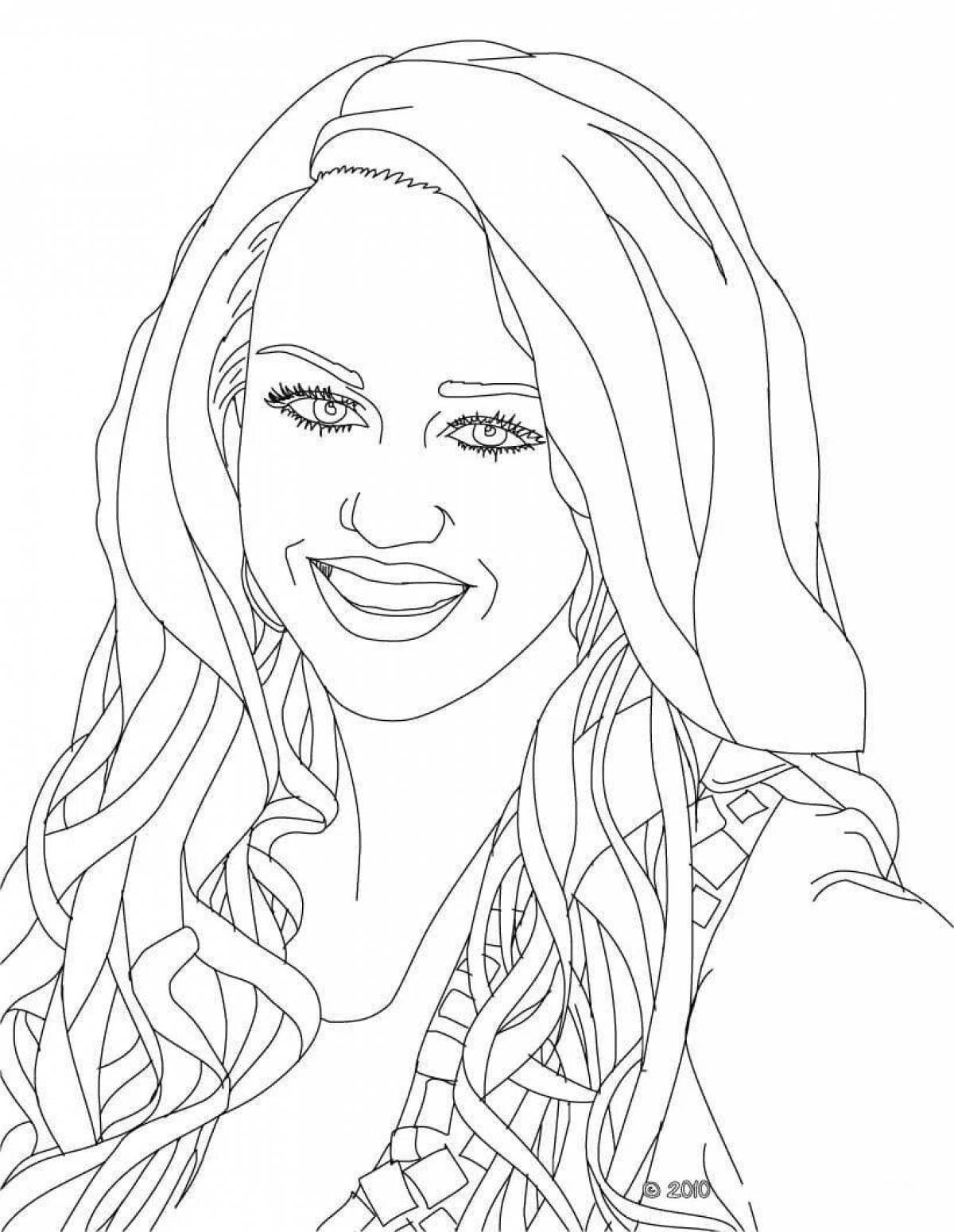 Joyful miley cyrus coloring book