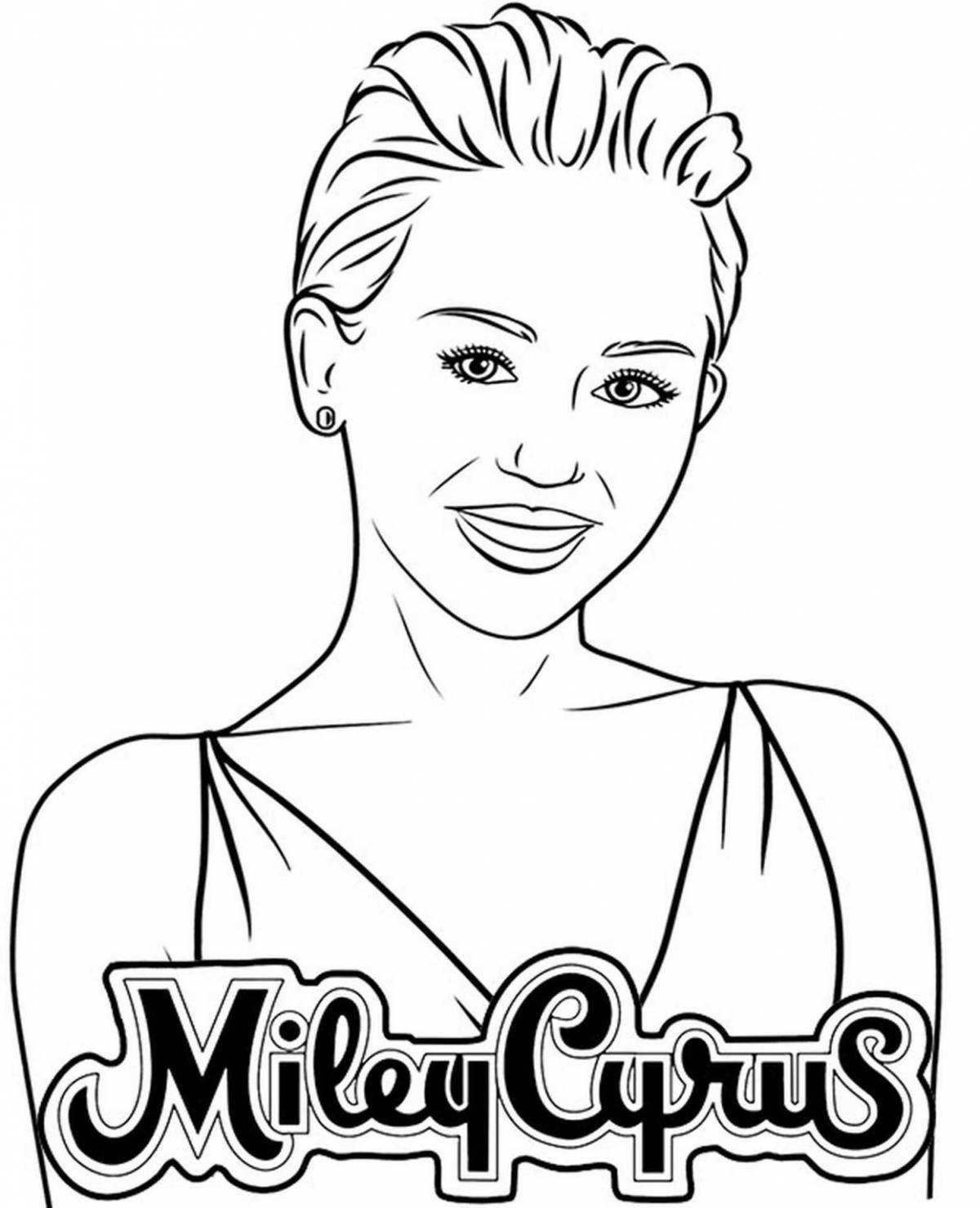 Miley Cyrus' charming coloring book