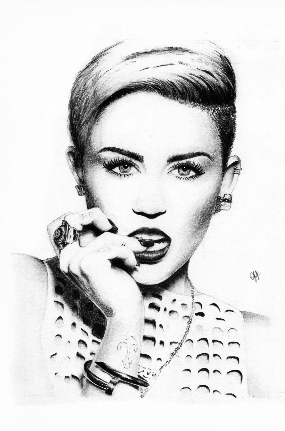 Sparkly miley cyrus coloring book