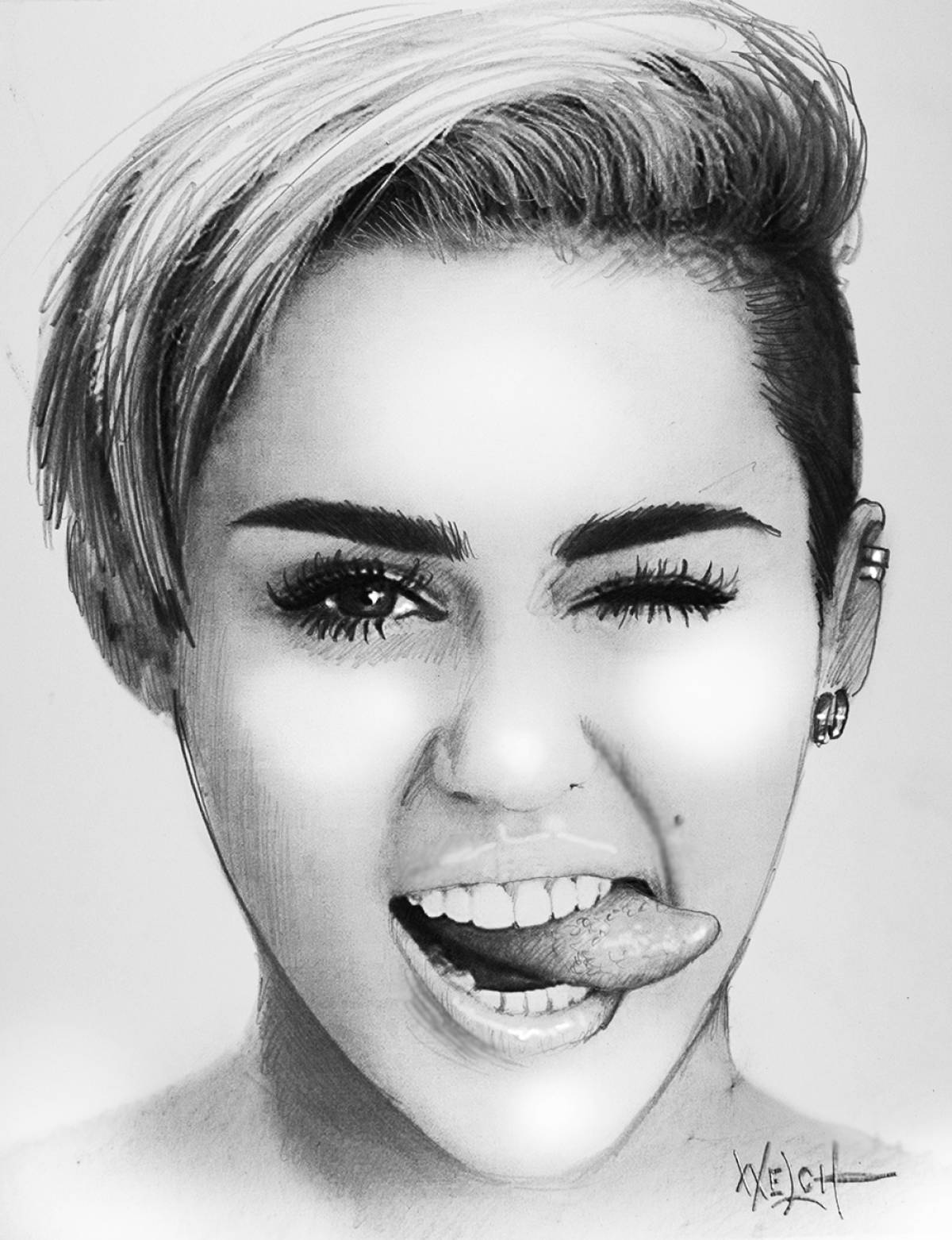 Miley Cyrus' bold coloring