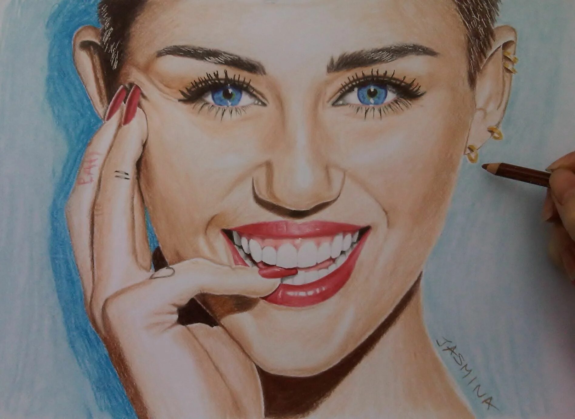 Attractive miley cyrus coloring page