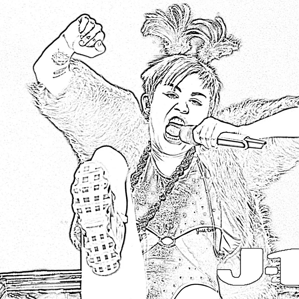 Fascinating Miley Cyrus coloring book