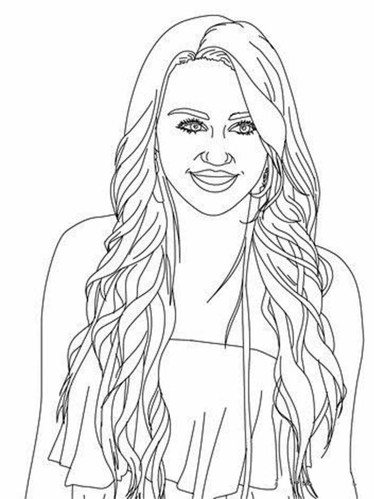 Cute miley cyrus coloring