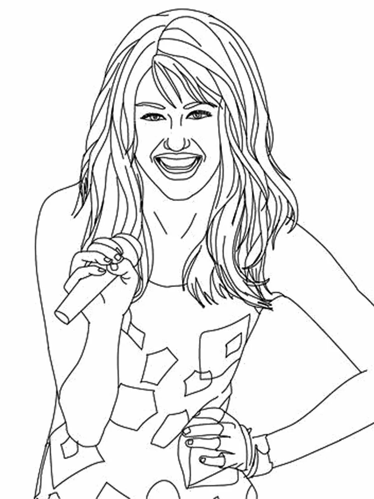 Blessed Miley Cyrus coloring page