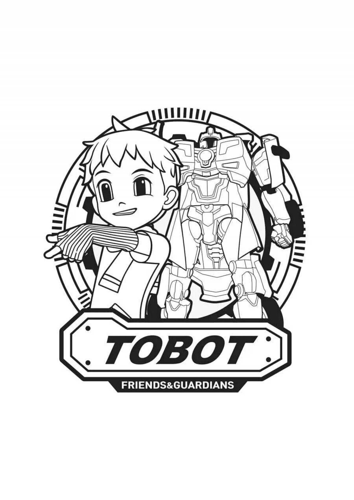 Colorful tobot t coloring book