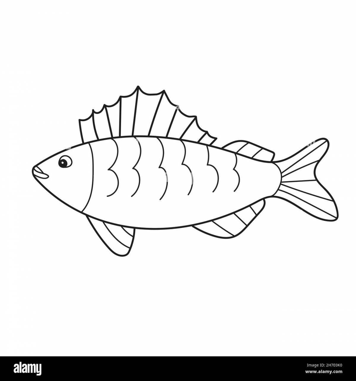 Ruff fish coloring page