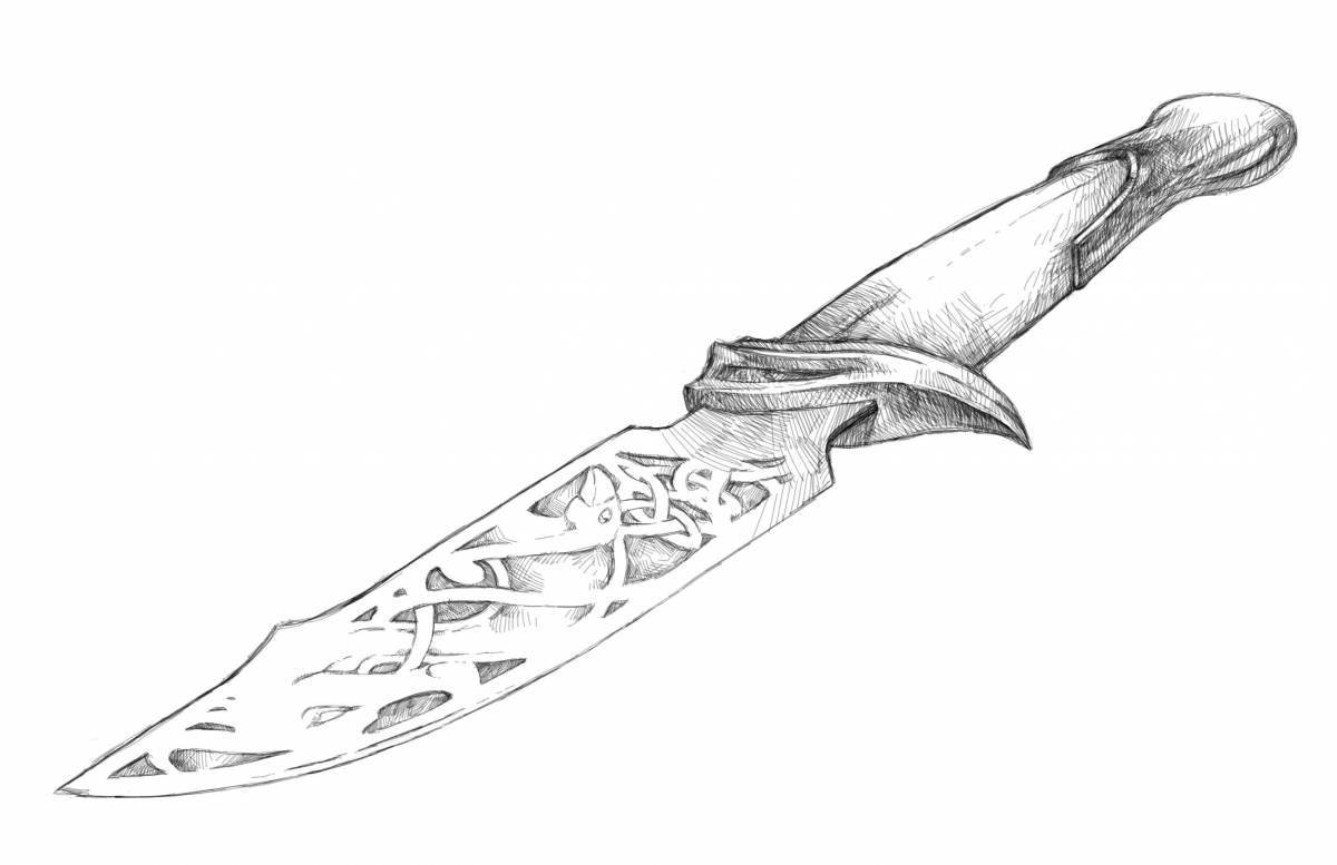 Attractive knives for coloring