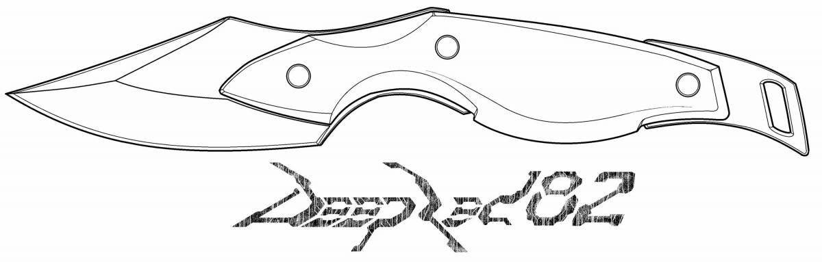 Impressive standoff knives coloring page