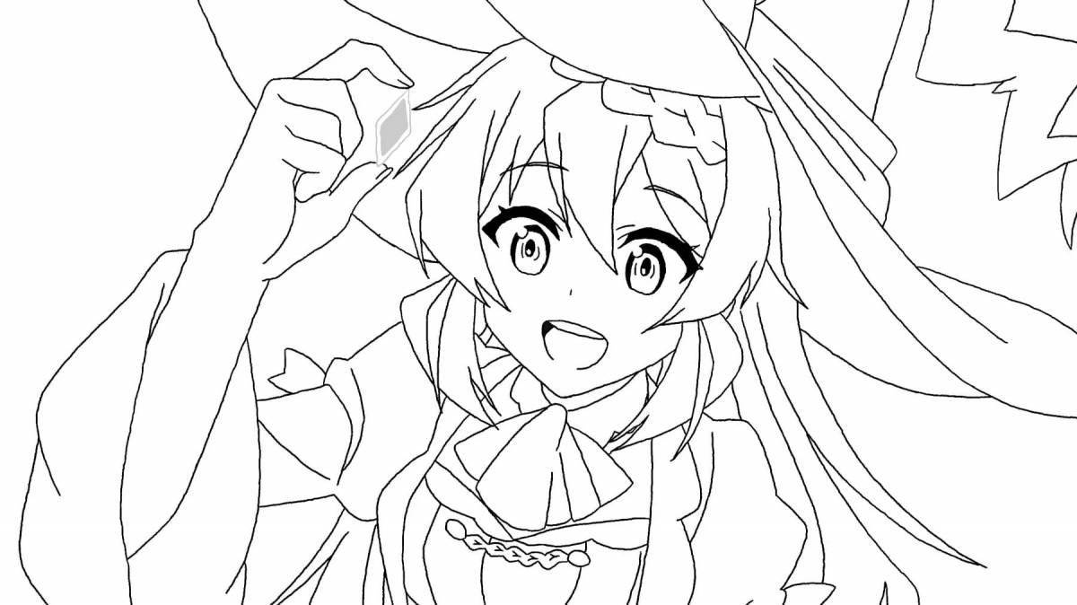 Sparkly 12 anime coloring pages