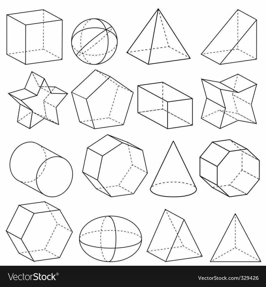 Пространственные фигуры чертеж
