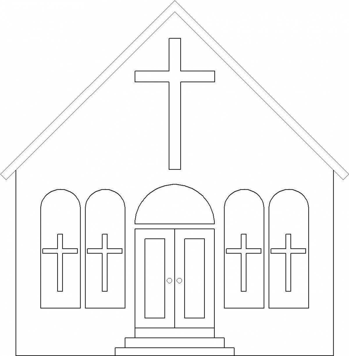 Как разукрасить церковь. Раскраска здание церкви. Шаблон церкви. Молитвенный дом раскраска. Церковь раскраска для детей простая