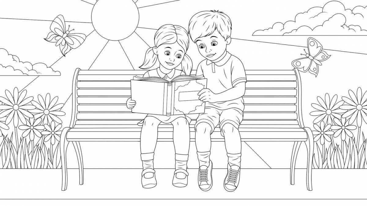 Playful children's coloring