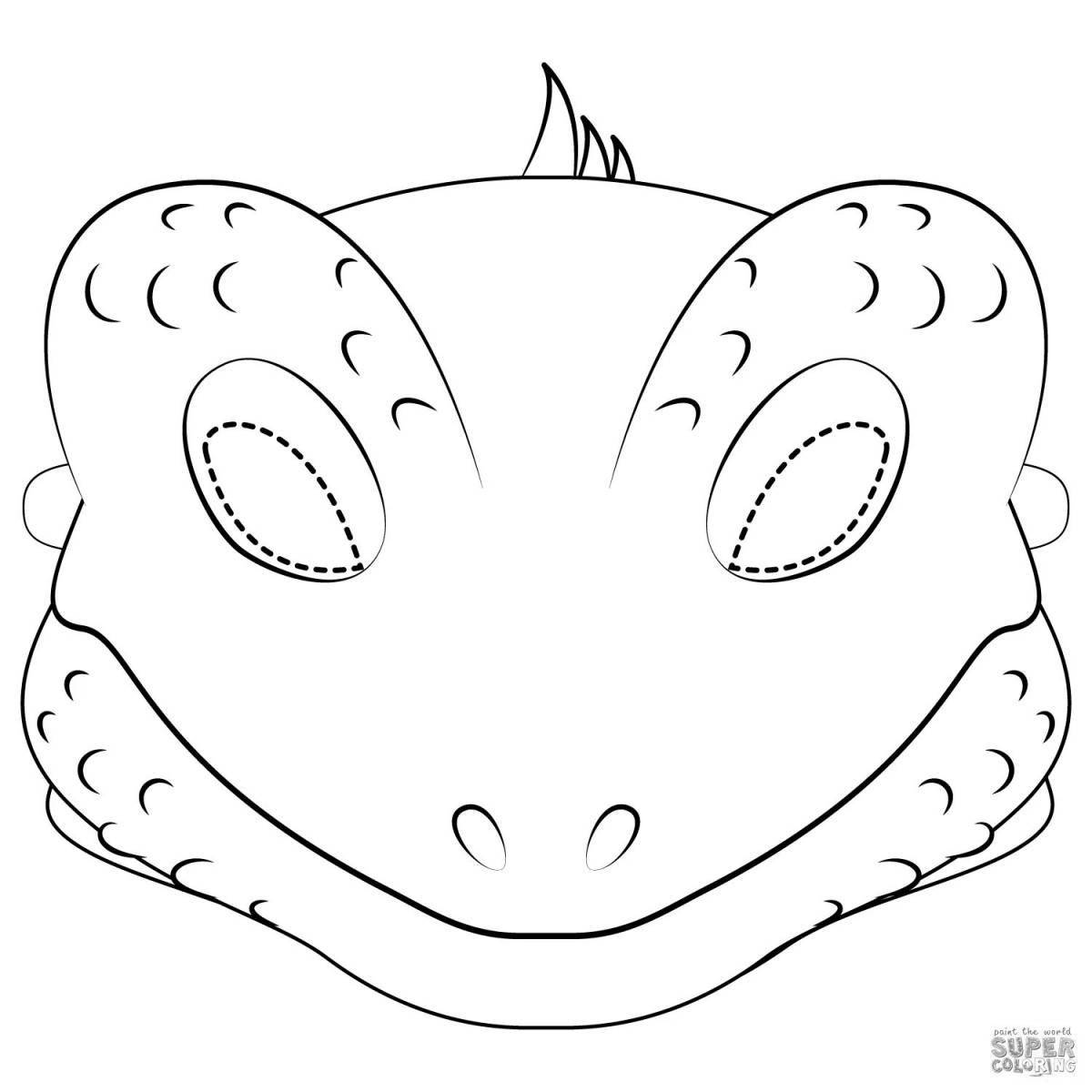 Coloring book bright animal mask