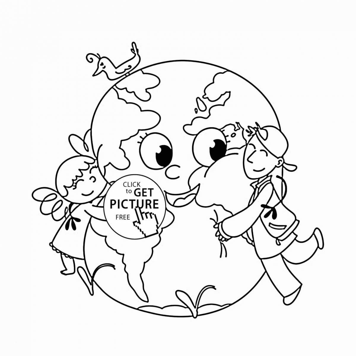 Save the nature dynamic coloring page