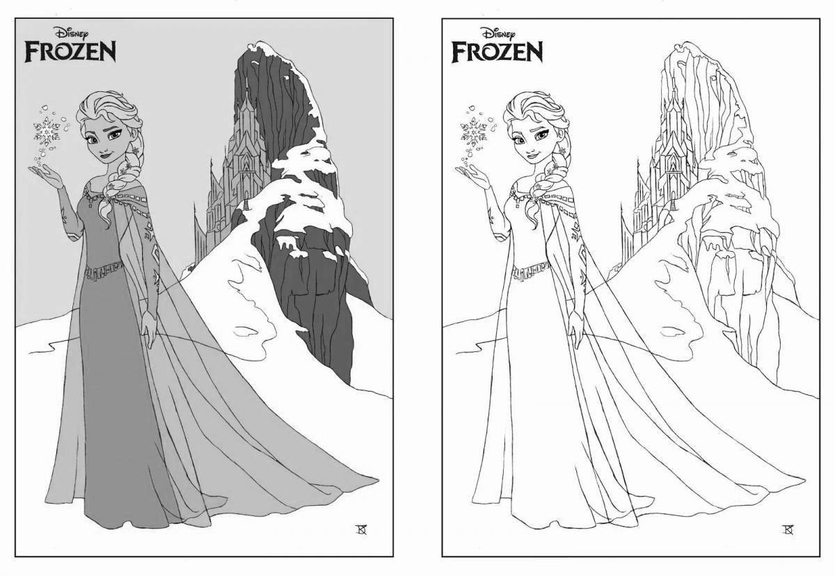 Elsa's royal castle coloring page