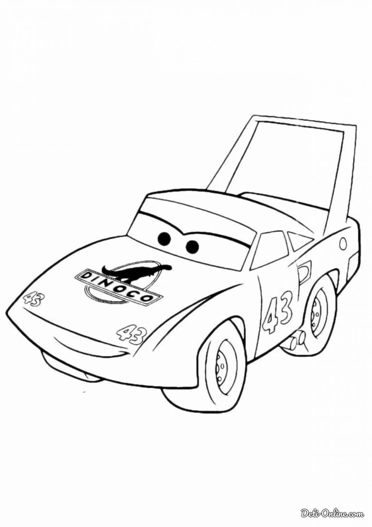 Coloring pages with awesome cartoon cars