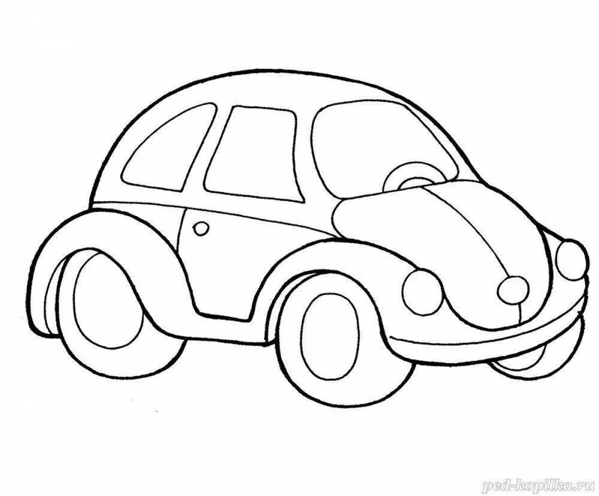 Раскраска Яркая автомобильная игрушка-раскраска