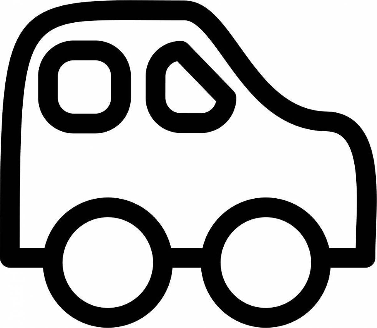 Раскраска Странная машинка-раскраска