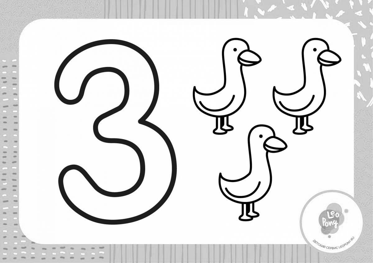 Photo Great coloring number three