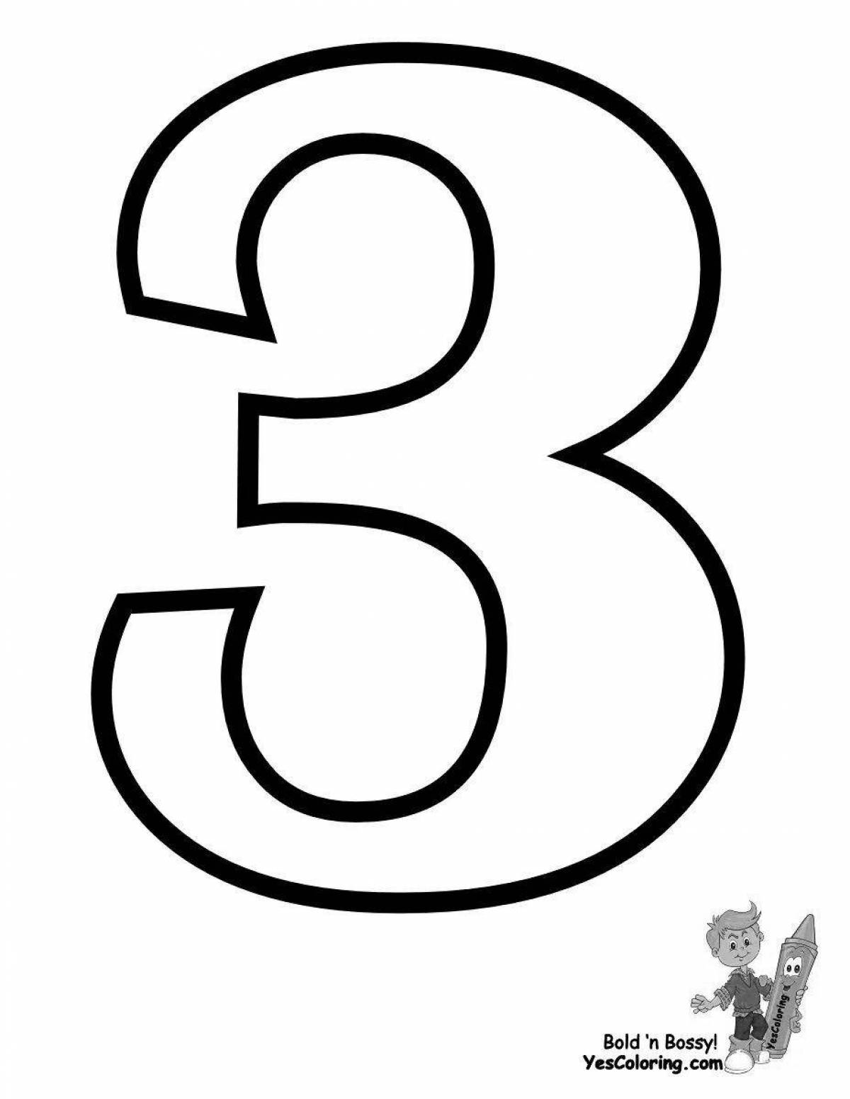 Photo Amazing coloring number three