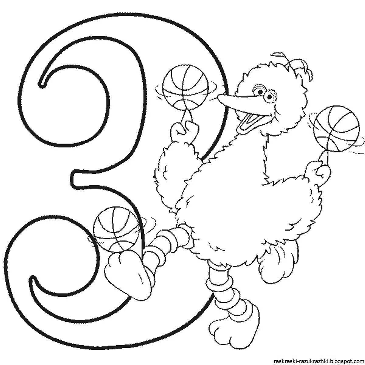 Photo Fun coloring number three