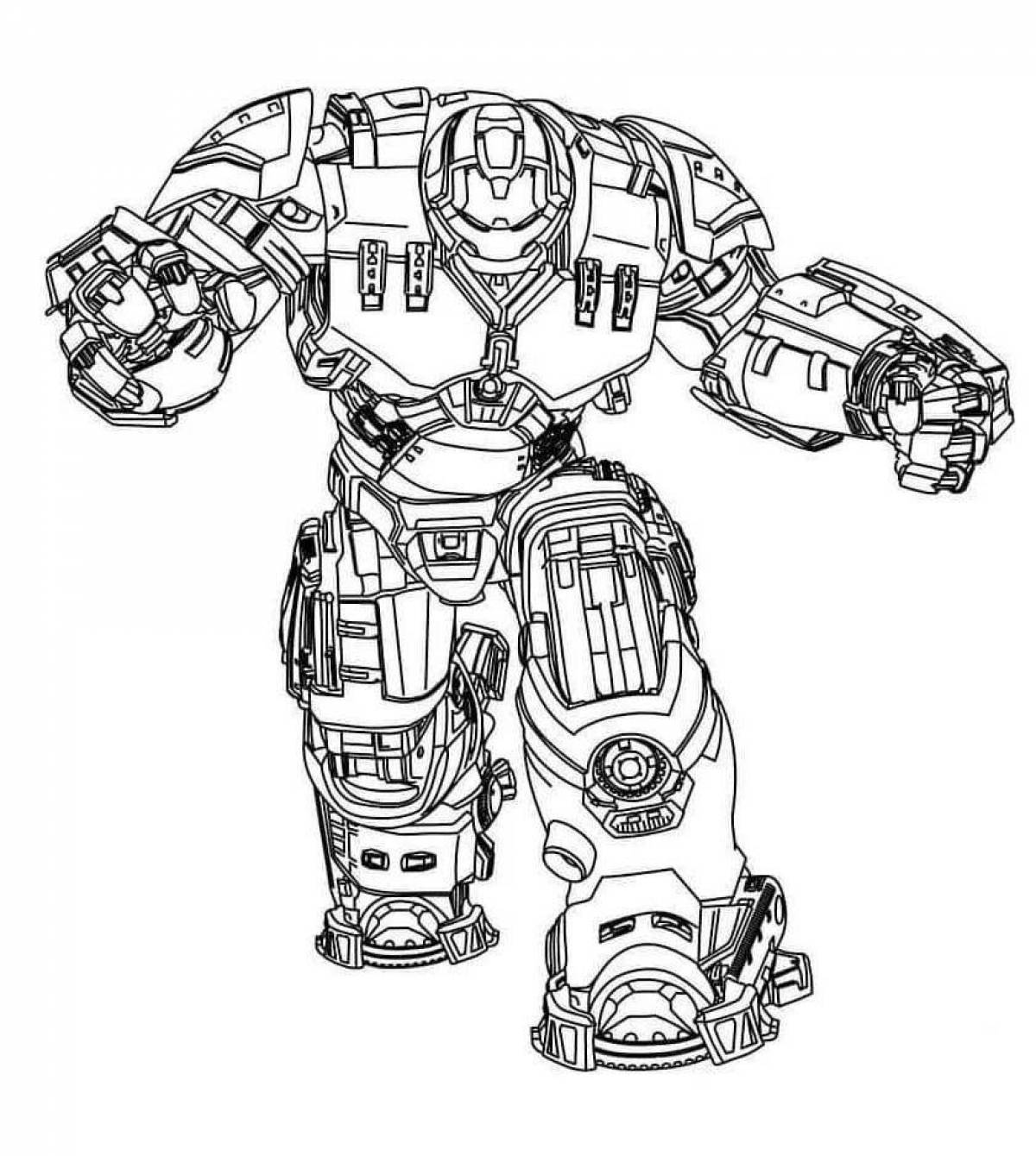 Photo Majestic iron hulk coloring page