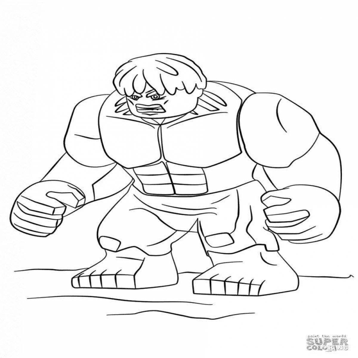 Iron Hulk's bright coloring page