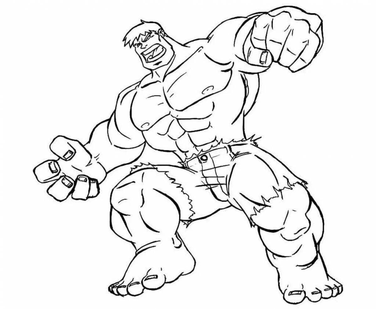 Glorious iron hulk coloring page