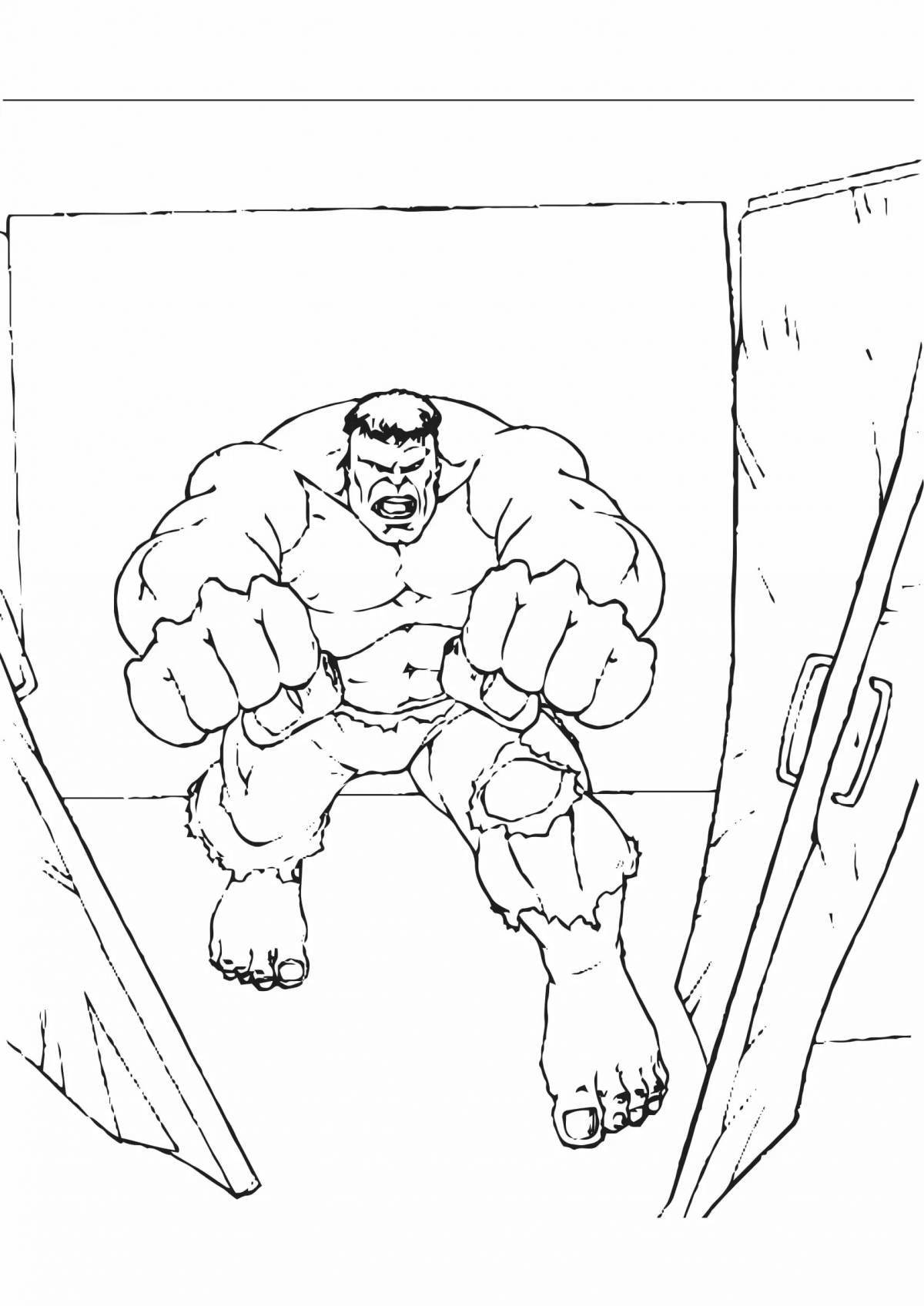 Awesome iron hulk coloring page