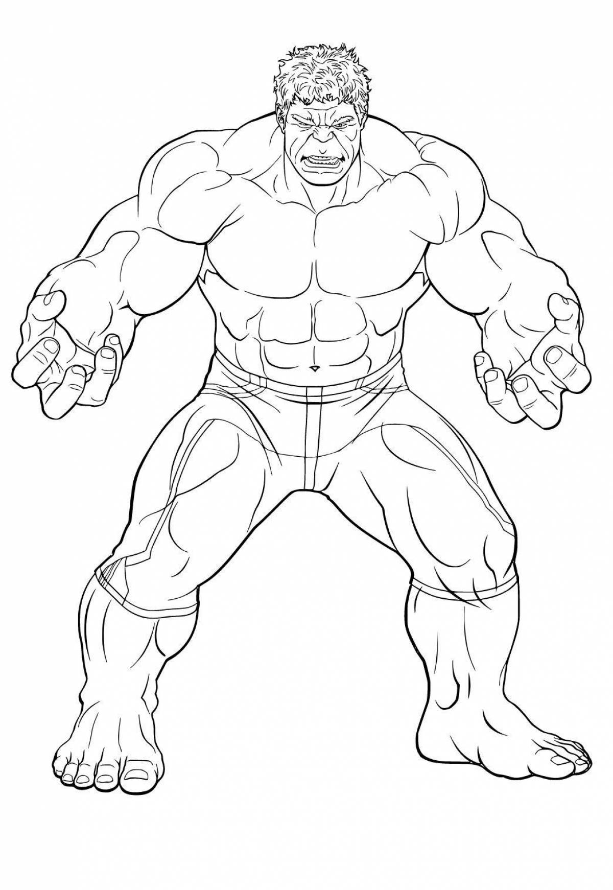 Photo Exquisite coloring of the iron hulk