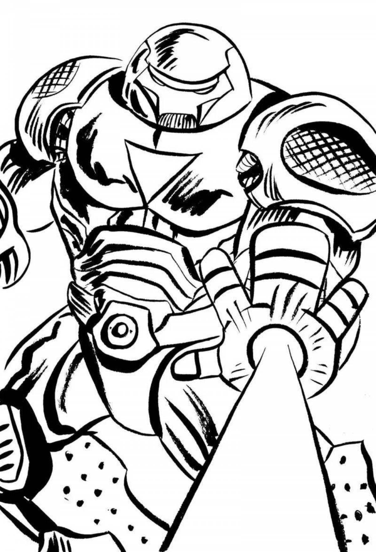 Photo Great iron hulk coloring book