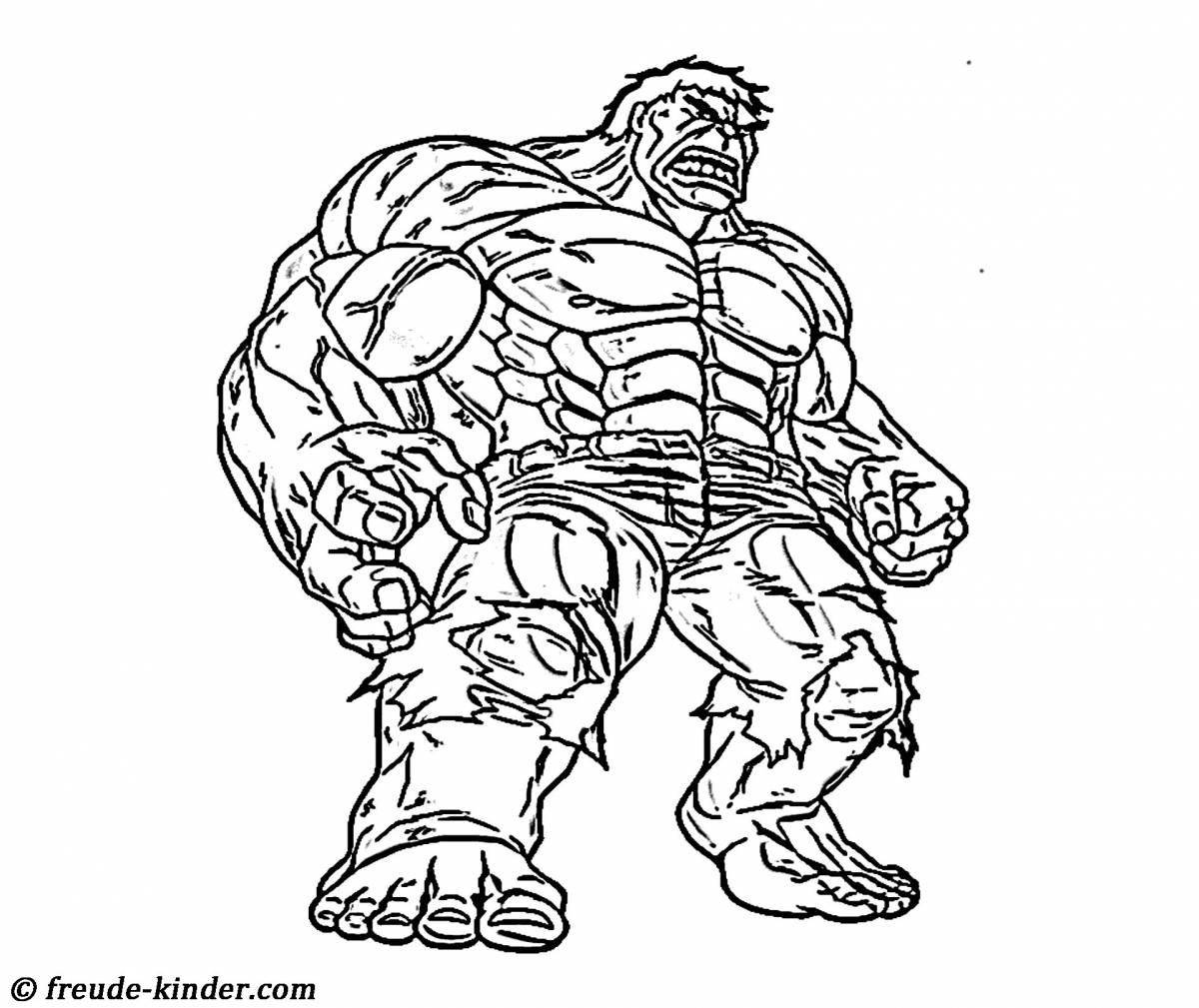 Impressive iron hulk coloring page