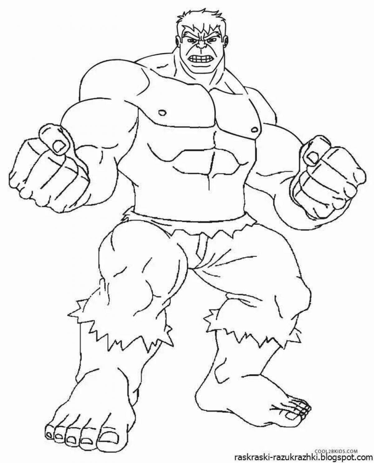 Wonderful Iron Hulk coloring book