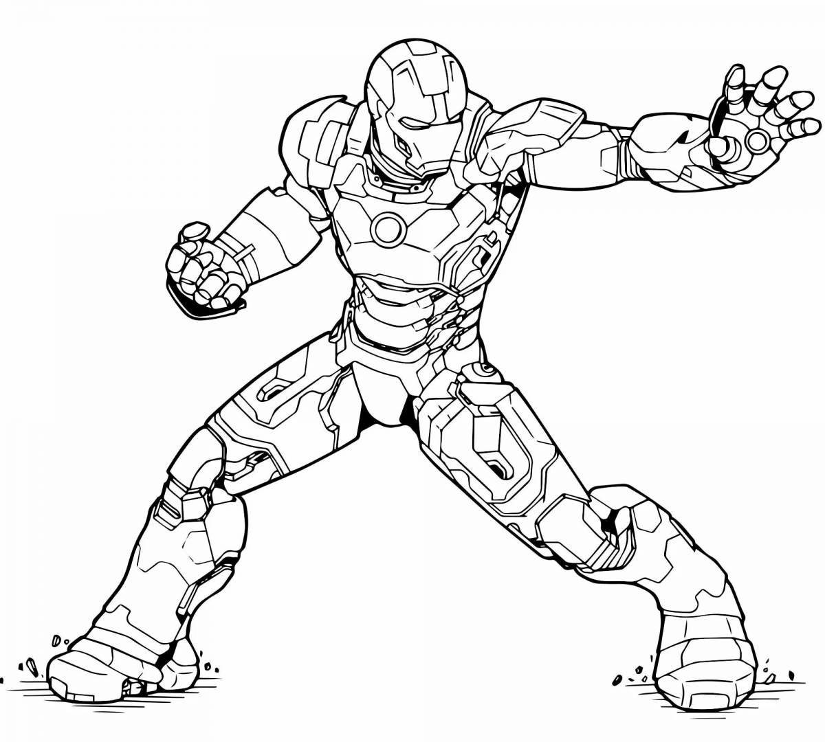 Violent iron hulk coloring book