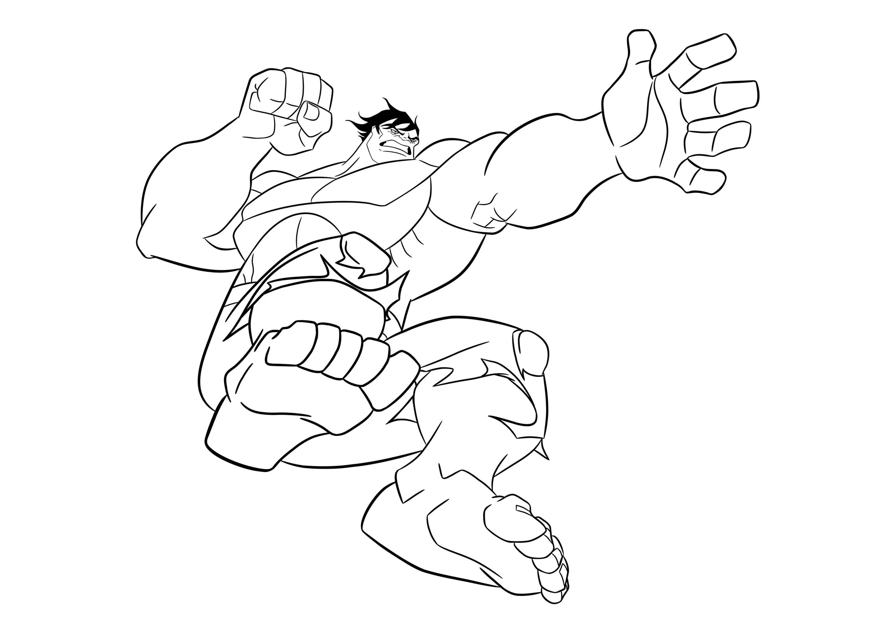 Artfully crafted iron hulk coloring page