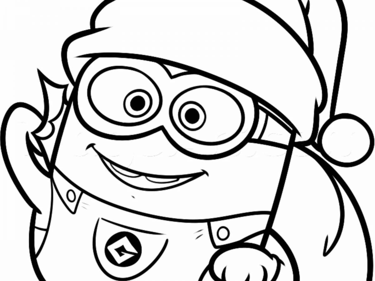 Minions colorful Christmas coloring book